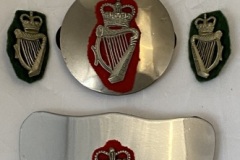 RUC Band collars, belt clasp and Glengarry badge